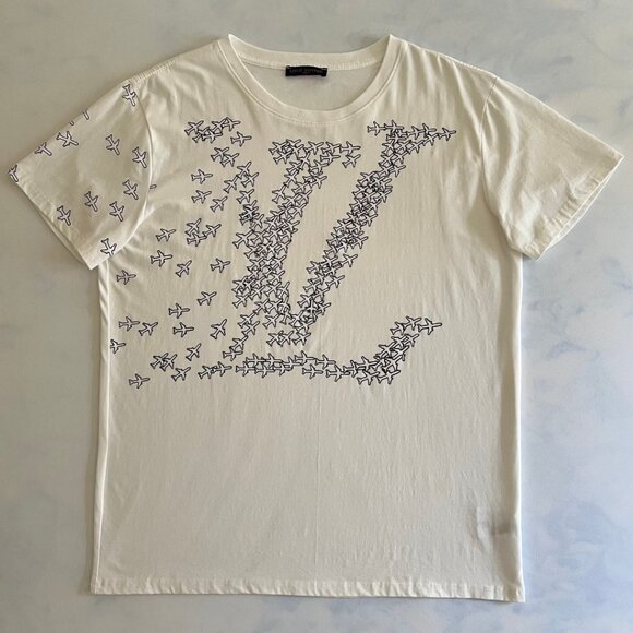 Louis Vuitton 2054 Plane Graphic Tee Shirt - Picture 1 of 8